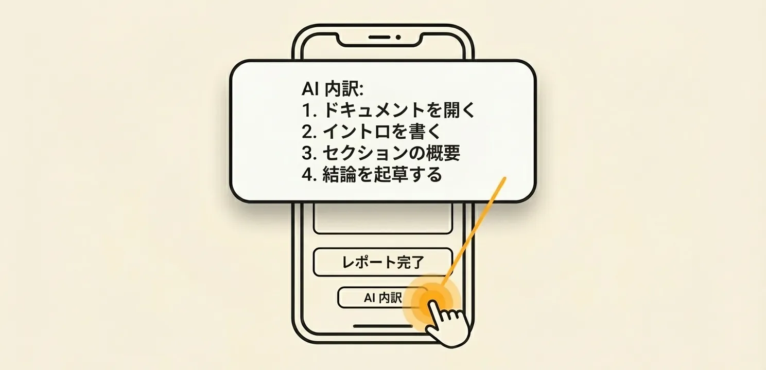 Dopamind AIでタスクがマイクロステップに分解される様子